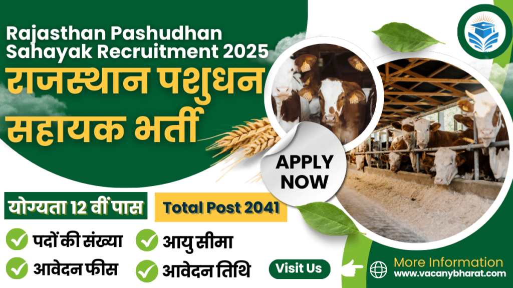 Rajasthan Pashudhan Sahayak Retirement 2025 Vacanybharat.com